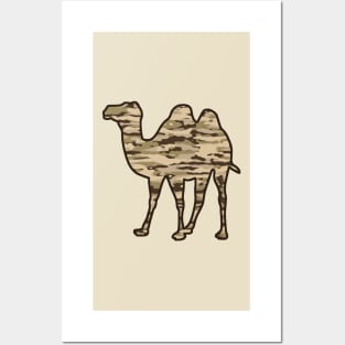 Camel desert camouflage Posters and Art